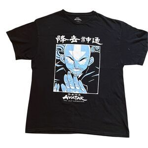 Avatar: The Last Airbender Blue & White Aang Portrait T-Shirt L